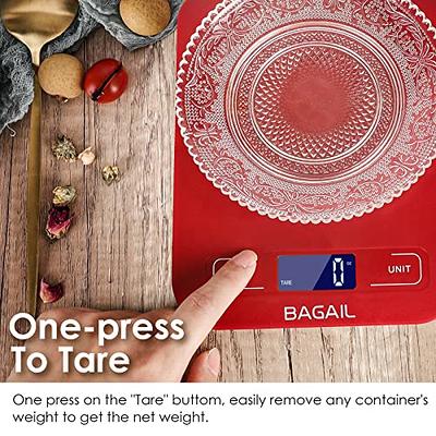 Food Scale, CHWARES Rechargeable Kitchen Scale with Trays 3000g/0.1g, Small  Scale with Tare Function Digital Scale Grams and Ounces for Weight Loss,  Dieting, Baking, Cooking, Meal Prep, Coffee, Red - Yahoo Shopping
