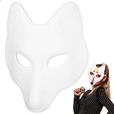 SAFIGLE Therian Mask Fox Cat Therian Mask for Kids Adults White