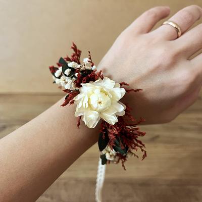 Dried Flower Burnt Orange Corsages, Baby Breath Corsage Bracelet, Dry  Bracelet, Handmade Bridesmaid Wrist Corsages, Mother Bracelet - Yahoo  Shopping