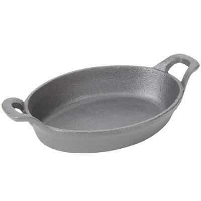 Valor 8 oz. Pre-Seasoned Mini Cast Iron Pot with Cover - 12/Case