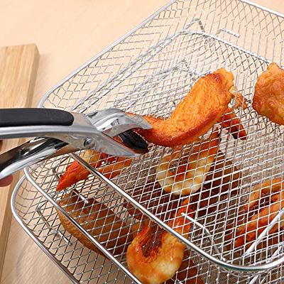 Luxshiny 3PCS Stainless Steel Air Fryer Rack with Clip, Square