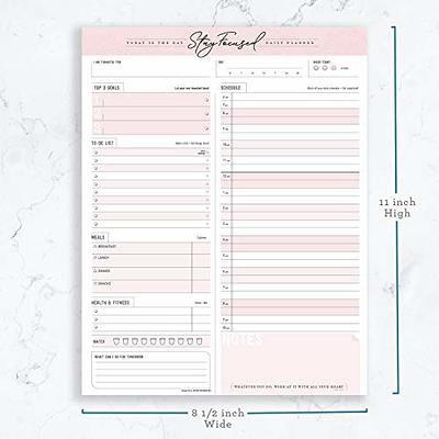 Daily Planner Notepad To Do List Schedule- 50 Tear off Premium Stay Focused Lists  Pad (Rose Pink) - Yahoo Shopping