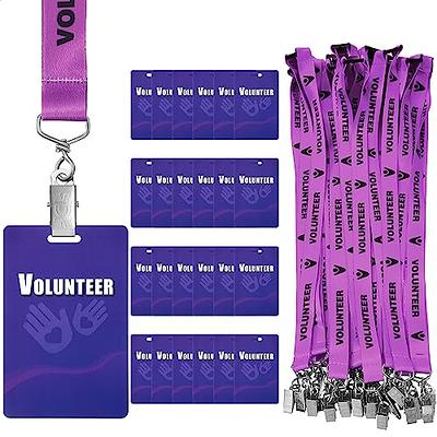 Custom Volunteer Badge Clip or Lanyard Event Logo