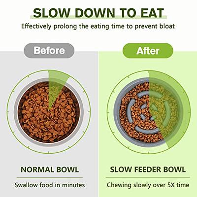 Pecute Slow Feeder Dog Bowls to Slow Down Eating, Dog Bowl Slow
