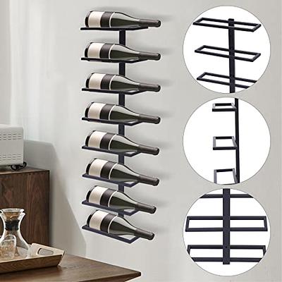 PIAOCAIYIN Wall Wine Rack, Vintage Wall Mounted Wine Rack, 8-Tier
