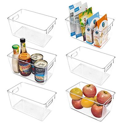 Puricon 2 Pack Can Drink Dispenser Organizer for Refrigerator, Clear Plastic Soda Pop Can Holder Container Storage Bin for Fridge Freezer Pantry