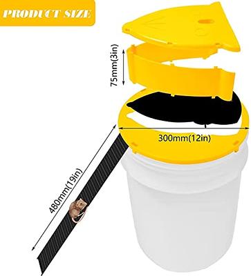 3 Pack Mouse Trap Bucket, Automatic Reset Slide Bucket Lid Mouse Trap,  Humane or Lethal, Flip Lid Mouse Traps Auto Reset, Indoor Outdoor, 5 Gallon