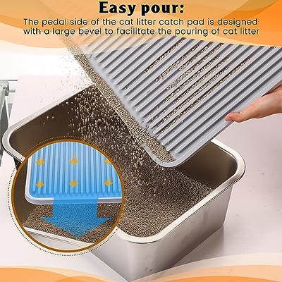 Mofason Cat Litter Mat XXL - Waterproof Kitty Litter Box mat for Floor -  Extra Large Pet Trapping Litter Rug Pad - Silicone Cat Supplies &  Accessories