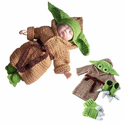 5pcs/Set New Baby Yoda Children Clothes Set Crochet Yoda Costume