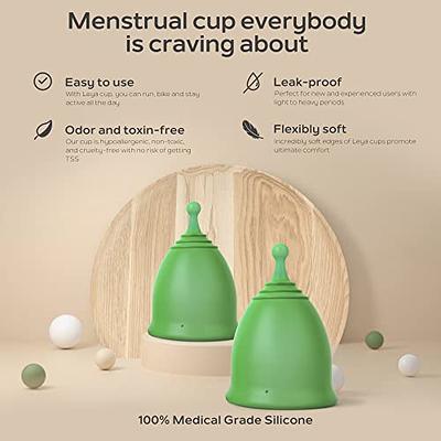 Softcup Menstrual Cup | Reusable Period Cup | Ultra-Soft Medical-Grade  Silicone | Leak-Free, 12-Hour Wear | Made in The USA (Size 1)