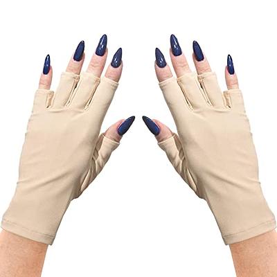 ManiGlovz - The Original UPF 50+ UV Light Protective Nail Gloves, Gel  Manicure Gloves and Anti UV Fingerless Gloves for Women, Can be Used as Sun  Protection Gloves for Driving