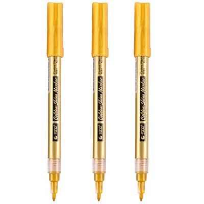 Dyvicl Golden Shine Marker, Sparkle Gold Paint Pens for Black