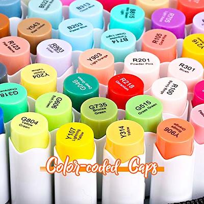  Caliart 121 Colors Artist Alcohol Markers Dual Tip Art Markers  Twin Sketch Pens Permanent Alcohol Based Markers with Case for Adult Kids  Halloween Coloring Drawing Sketching Card Making Illustration 