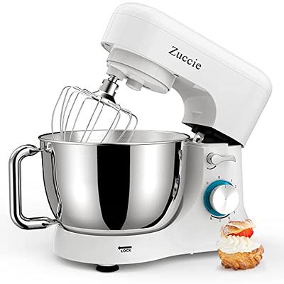 Stand Mixer, Zuccie 4.8QT Kitchen Electric Stand Mixer, 380W Motor Power  Food Mixer, 8+P-Speed Dough Mixer with Dough Hook, Wire Whip & Beater, Black