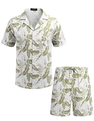 COOFANDY Men Beach Outfits Sets Cotton Linen Shirts Two Piece Linen Outfits  Sets - Yahoo Shopping