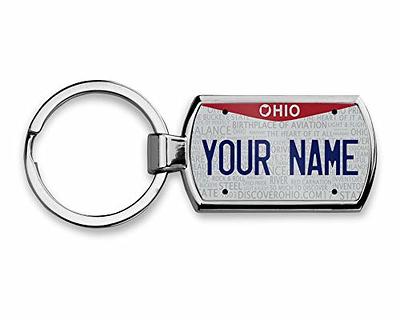  BRGiftShop Personalized Custom Name Metal Keychain 2016  Louisiana State License Plate : Automotive