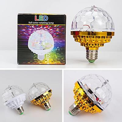 2 Pack Colorful Magic Rotating Ball Light, LED Plug in Disco Ball Light,  RGB Disco Light Bulb, Party Lights Dj Disco Lights with Sockets for Home  Room