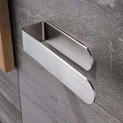 Taozun Self Adhesive Paper Towel Holder - Under Cabinet Paper Towel Rack  for Kitchen, SUS304 Brushed Stainless Steel (Sticky or Drilling)