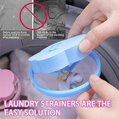 2PCS Reusable Washing Machine Floating Lint Mesh Bag Portable Washer Lint  Catcher Washer Hair Catcher Washing Machine Lint Trap for Household Tool