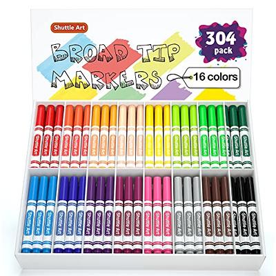 Crayola Non-Toxic Washable Marker Set, Conical Tip, Assorted Colors, Set of  12