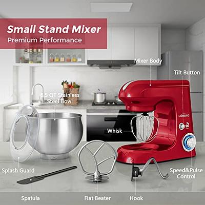 Kitchen in the box Protable 3.2Qt Stand Mixer Small Electric Food Mixer 6  Speeds