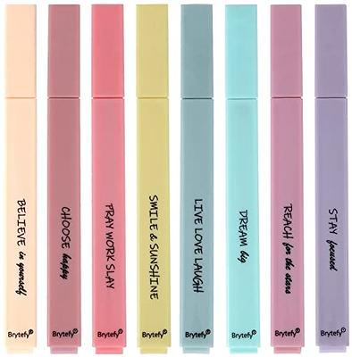 Bible Highlighters With Soft Chisel Tip, 8 Pack No Bleed Through