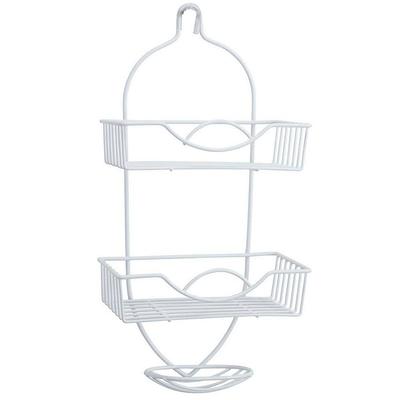 Bath Bliss 3 Tier Plastic Shower Caddy, White