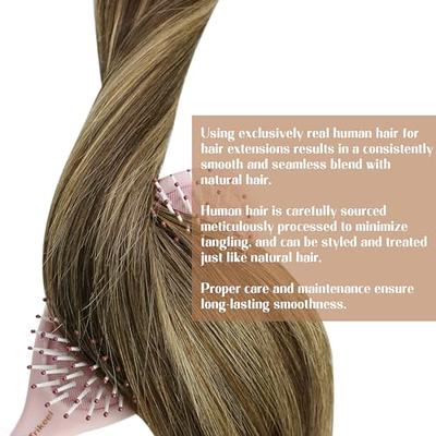  Ombre Sew in Hair Extensions Real Human Hair 20 Inch Ash Brown  to Platinum Blonde Sew in Weft Hair Extensions Human Hair Hand Tied Weft Sew  in Human Hair Extensions