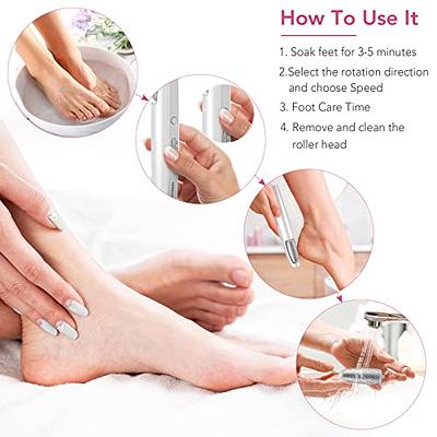 Callus Remover for Feet, Nicebirdie Electric Foot File Callus Removers  Rechargeable Waterproof Pedicure Tools Foot Scrubber Shaver Feet Care Tool  for