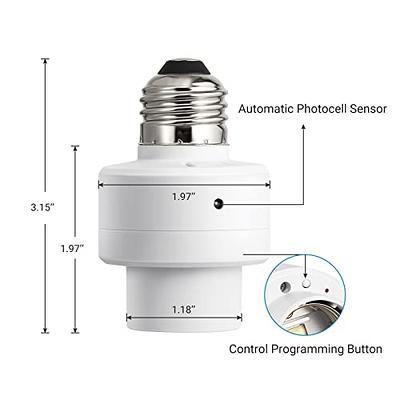 DEWENWILS Remote Control Light Bulb Socket E26 E27 Bulb Base for Lamp  Fixture, No Wiring Needed 