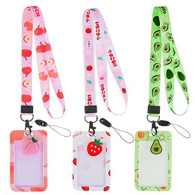 3 Packs Lanyard with Cute ID Card Holder Case Detachable ID Badge Lanyards  Strawberry Peach Avocado Lanyard Strap with Clip Badge Holders Neck  Keychain for Kids Men and Women (Fruits) - Yahoo Shopping