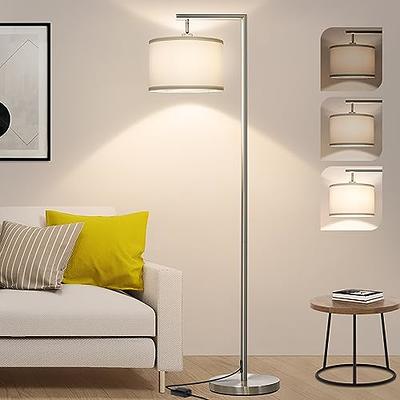 Floor Lamp - Dimunt LED Floor Lamps for Living Room Bright Lighting 27W/2000LM Main Light and 7W/350LM Side Reading Lamp Adjustable 3 Colors