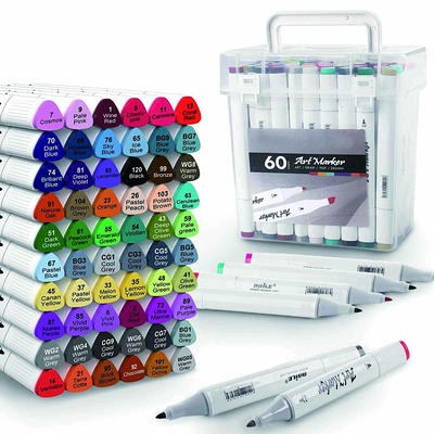 ADAXI 40 Colors Skin Tone Markers Dual Tip Marker Set, Alcohol