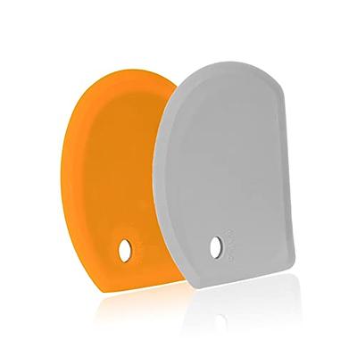 Silicone Dough Scraper with Stainless Steel Sheet, Curved Edge Flexible Bowl  Scraper for Baking, Food Grade Silicone Bench Scraper for Sourdough Bread  Proofing Basket, Set of 2, Gray & Orange,SAPID - Yahoo