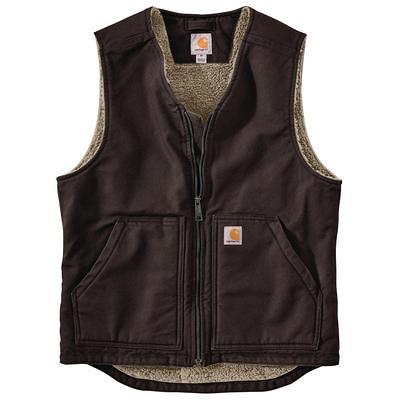 RedHead Sherpa-Lined Canvas Vest with Zip Chest Pocket for Men