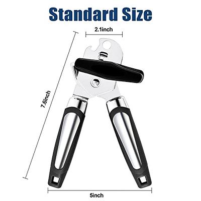 Can Opener, Manual Can Opener with Durable Stainless Steel Blade Anti-slip  Hand Grip & Large Turning Knob, Heavy Duty Can Opener Smooth Edge Food  Safety for Seniors with Hands Friendly