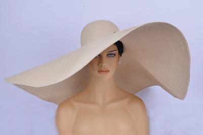 Womens Summer Ribbon Wide Brim Straw Hat Outdoor Beach Sun Protection  Casual Cap