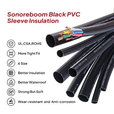 Sonoreboom Braided Wire Loom Mesh Woven Black Split Sleeving for Automotive  Wires/Audio Video Cable/Multi-Cable Strings (1/4 - 28 Feet) : :  Tools & Home Improvement