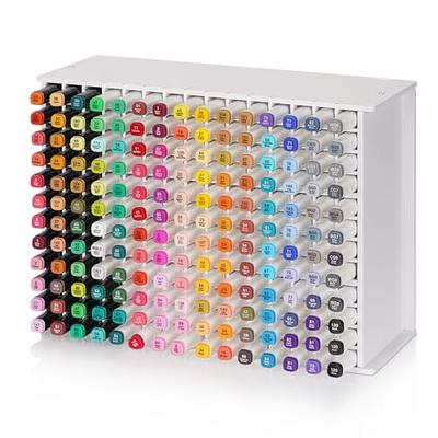 BTSKY New 120 Slots Marker Case Lipstick Organizer-Canvas Markers Holder  for for Primascolor Markers and Sketch Markers (Black)