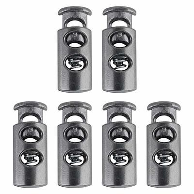 Uxcell 6pcs Plastic Cord Locks Stopper Spring Fasteners Slider Organizers Metal Black | Harfington