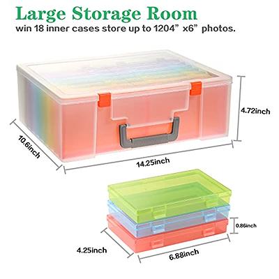 Photo Storage Boxes for 4x6 Pictures 18 Inner Seed Organizer Cases