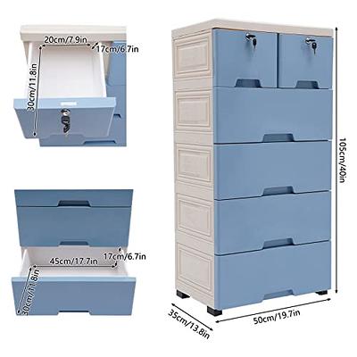 PP Plastic Storage Cabinet 5 Drawers Stackable Clothes Storage Box