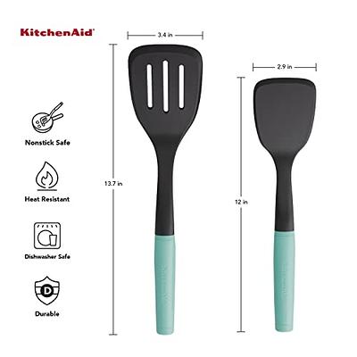 Kitchen Aid 2 Piece Spatula Set Aqua