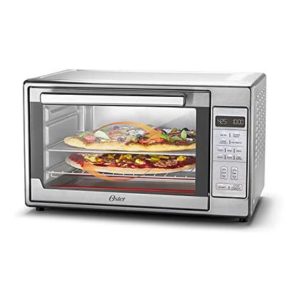 Oster Toaster Oven, 7-in-1 Countertop Toaster Oven, 10.5 x 13 Fits 2  Large Pizzas, Stainless Steel