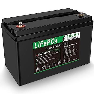 Deep Cycle 12V 100AH LiFePO4 Lithium Battery for RV Marine Off