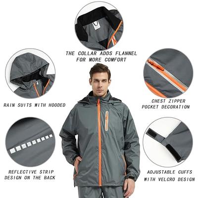 Rain Suit, Motorcycle Rain Gear Suit for Men & Women, Jackets & Pants  Reflective Waterproof Breathable Lightweight Rainsuit : :  Automotive