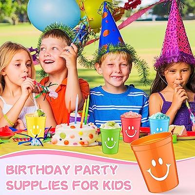 StarMar Blue Cups, [50 Pack] 16 oz Disposable Plastic Cup, Big Birthday  Party Cups