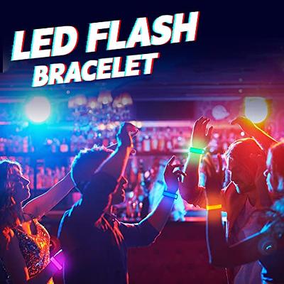 LED Bracelet Flashing Bangle Light-Up Wristband Glow Blink Party