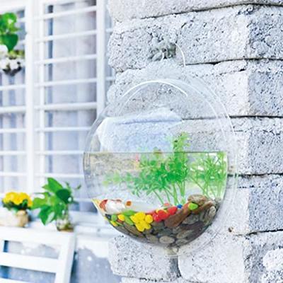 Mipcase 2pcs Demi- Cercle Fish Tank Wall Fish Bowl Betta Fish Tank