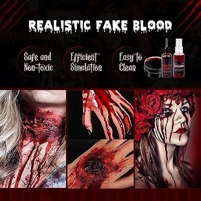 Halloween Special Effects SFX Makeup Kit with Wound Modeling Scar Wax, Face  Body Paint Oil, Brushes